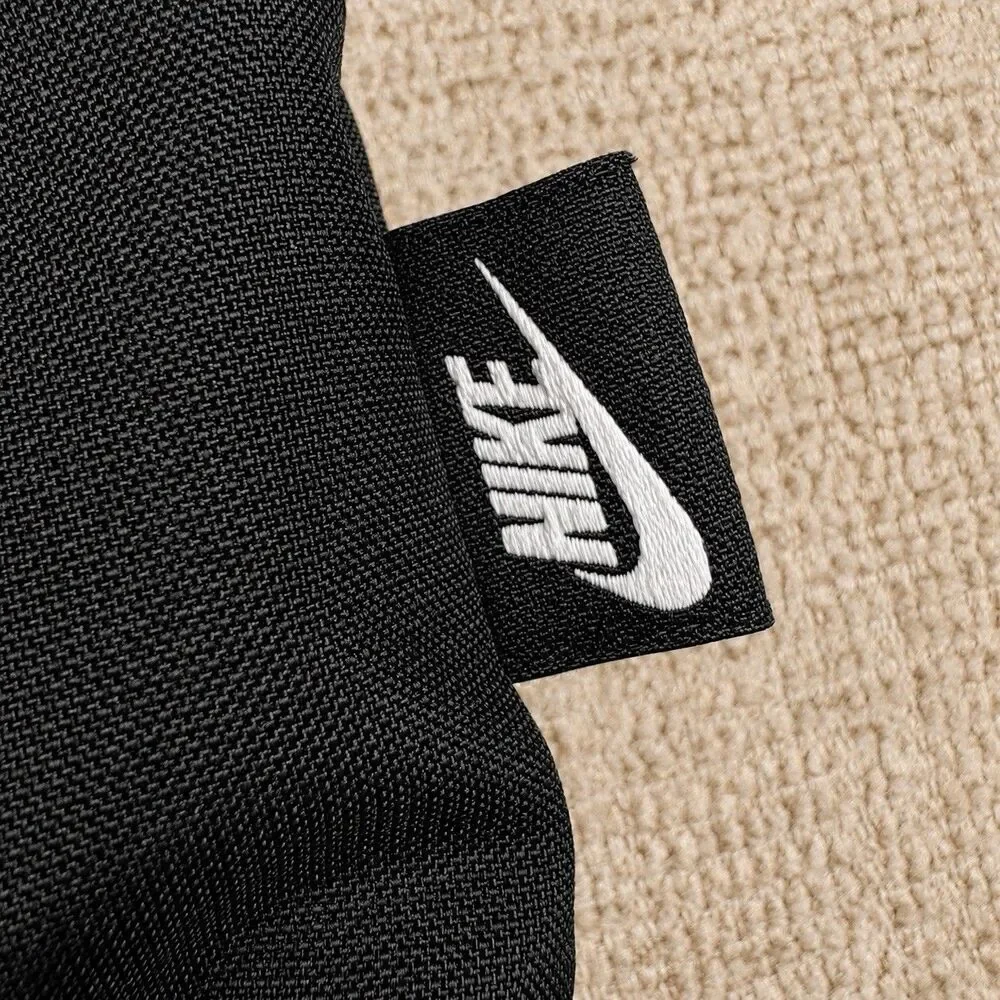 Nike Heritage Drawstring Backpack Black White Swoosh Gym Sack DC4245-010